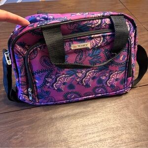 TAG SPRINGFIELD Floral Multicolor Canvas Overnight Bag with Adjustable
